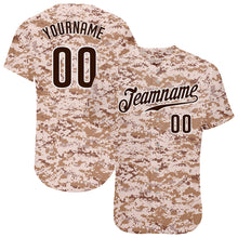 Load image into Gallery viewer, Custom Camo Brown-White Authentic Salute To Service Baseball Jersey