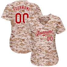 Load image into Gallery viewer, Custom Camo Red-White Authentic Salute To Service Baseball Jersey