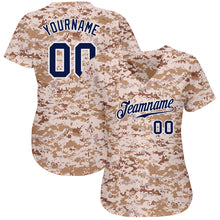 Load image into Gallery viewer, Custom Camo Navy-White Authentic Salute To Service Baseball Jersey