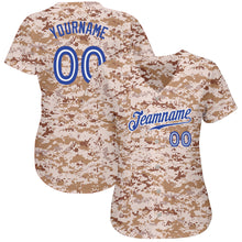 Load image into Gallery viewer, Custom Camo Royal-White Authentic Salute To Service Baseball Jersey