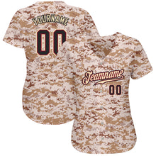 Load image into Gallery viewer, Custom Camo Black-Crimson Authentic Salute To Service Baseball Jersey