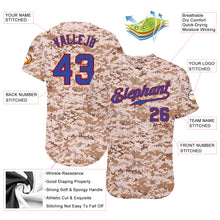 Load image into Gallery viewer, Custom Camo Royal-Red Authentic Salute To Service Baseball Jersey