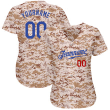 Load image into Gallery viewer, Custom Camo Royal-Red Authentic Salute To Service Baseball Jersey