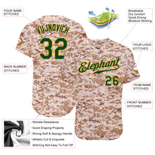 Load image into Gallery viewer, Custom Camo Green-Gold Authentic Salute To Service Baseball Jersey
