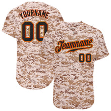 Load image into Gallery viewer, Custom Camo Black-Orange Authentic Salute To Service Baseball Jersey