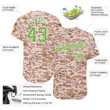 Load image into Gallery viewer, Custom Camo Neon Green-White Authentic Salute To Service Baseball Jersey
