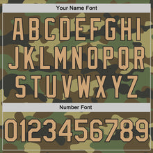 Load image into Gallery viewer, Custom Camo Old Gold-Black Authentic Salute To Service Basketball Jersey