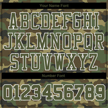 Load image into Gallery viewer, Custom Camo Olive-White Round Neck Sublimation Salute To Service Basketball Suit Jersey