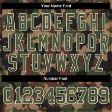 Load image into Gallery viewer, Custom Camo Olive-White Dark Classic Woodland Authentic Salute To Service Baseball Jersey