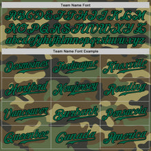 Load image into Gallery viewer, Custom Camo Kelly Green-Black Authentic Salute To Service Baseball Jersey