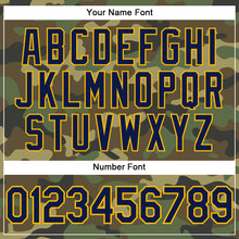 Load image into Gallery viewer, Custom Camo Navy-Gold Performance Salute To Service T-Shirt