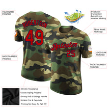 Load image into Gallery viewer, Custom Camo Red-Navy Performance Salute To Service T-Shirt