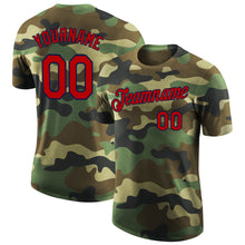Load image into Gallery viewer, Custom Camo Red-Navy Performance Salute To Service T-Shirt