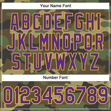 Load image into Gallery viewer, Custom Camo Purple-Yellow Performance Salute To Service T-Shirt