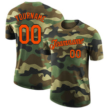 Load image into Gallery viewer, Custom Camo Orange-Black Performance Salute To Service T-Shirt