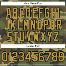 Load image into Gallery viewer, Custom Camo Old Gold-Black Performance Salute To Service T-Shirt