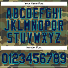 Load image into Gallery viewer, Custom Camo Navy-Teal Performance Salute To Service T-Shirt