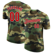 Load image into Gallery viewer, Custom Camo Red-Black Performance Salute To Service T-Shirt