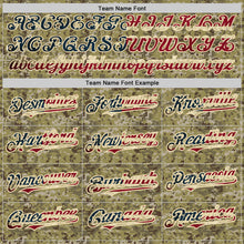 Load image into Gallery viewer, Custom Camo Vintage USA Flag-City Cream Authentic Salute To Service Baseball Jersey