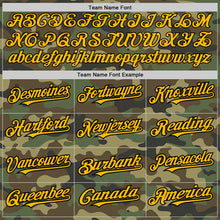 Load image into Gallery viewer, Custom Camo Gold-Black Authentic Salute To Service Baseball Jersey