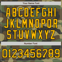 Load image into Gallery viewer, Custom Camo Gold-Black Authentic Salute To Service Baseball Jersey