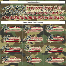 Load image into Gallery viewer, Custom Camo Vintage USA Flag Cream-Black Salute To Service Hockey Lace Neck Jersey