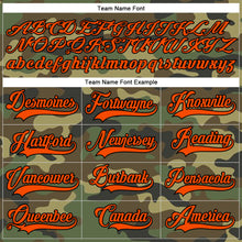 Load image into Gallery viewer, Custom Camo Orange-Black Salute To Service Hockey Lace Neck Jersey