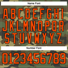 Load image into Gallery viewer, Custom Camo Orange-Black Salute To Service Hockey Lace Neck Jersey