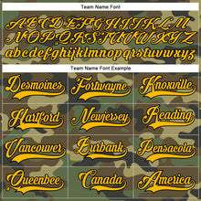 Load image into Gallery viewer, Custom Camo Gold-Black Salute To Service Hockey Lace Neck Jersey