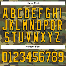 Load image into Gallery viewer, Custom Camo Gold-Black Salute To Service Hockey Lace Neck Jersey