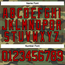 Load image into Gallery viewer, Custom Camo Red-Black Salute To Service Hockey Lace Neck Jersey