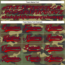 Load image into Gallery viewer, Custom Camo Red-Navy Salute To Service Hockey Lace Neck Jersey