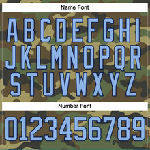 Load image into Gallery viewer, Custom Camo Light Blue-Navy Salute To Service Hockey Lace Neck Jersey