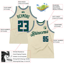 Load image into Gallery viewer, Custom Cream Hunter Green-Royal Authentic Throwback Basketball Jersey