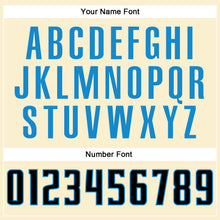 Load image into Gallery viewer, Custom Cream Black-Blue Authentic Throwback Basketball Jersey