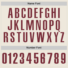 Load image into Gallery viewer, Custom Cream Burgundy Mesh Authentic Football Jersey