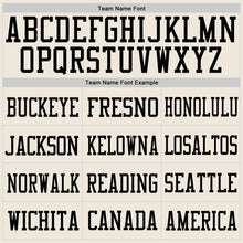 Load image into Gallery viewer, Custom Cream Black-Crimson Mesh Authentic Football Jersey