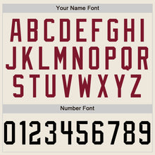 Load image into Gallery viewer, Custom Cream Black-Crimson Mesh Authentic Football Jersey