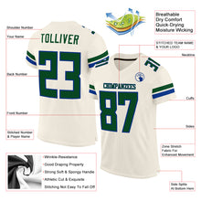 Load image into Gallery viewer, Custom Cream Green-Royal Mesh Authentic Football Jersey