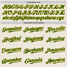 Load image into Gallery viewer, Custom Cream Green-Gold Authentic Baseball Jersey