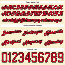 Load image into Gallery viewer, Custom Cream Black Pinstripe Red-Black Authentic Basketball Shorts