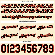 Load image into Gallery viewer, Custom Cream Black Pinstripe Black-Orange Authentic Basketball Shorts