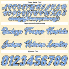 Load image into Gallery viewer, Custom Cream Black Pinstripe Light Blue-White Authentic Basketball Shorts