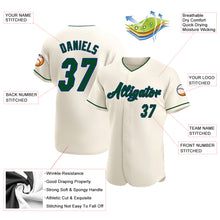 Load image into Gallery viewer, Custom Cream Green-Royal Authentic Baseball Jersey