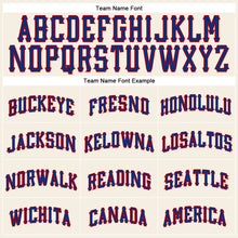 Load image into Gallery viewer, Custom Cream Royal-Red Authentic Sleeveless Baseball Jersey