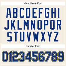 Load image into Gallery viewer, Custom Cream Royal-Gold Authentic Sleeveless Baseball Jersey