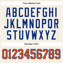 Load image into Gallery viewer, Custom Cream Orange-Royal Authentic Sleeveless Baseball Jersey