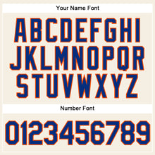 Load image into Gallery viewer, Custom Cream Royal-Orange Authentic Sleeveless Baseball Jersey