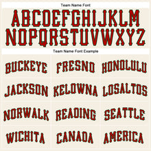 Load image into Gallery viewer, Custom Cream Red-Green Authentic Sleeveless Baseball Jersey