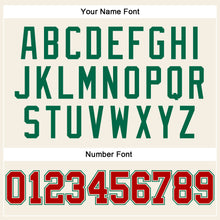 Load image into Gallery viewer, Custom Cream Red-Kelly Green Authentic Sleeveless Baseball Jersey